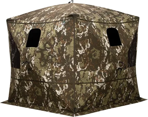 Vista 2 de Barronett Blinds® Pentagon™ Persiana de caza portátil de alta resistencia, persiana de cubo de 5 lados, tela de 600 denier, ventanas de perfil bajo