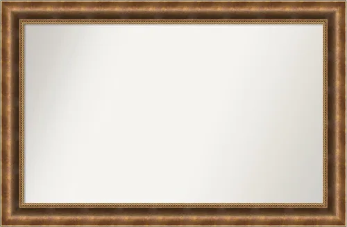 Vista 802 de Amanti Art Espejo de pared personalizado no biselado (25 x 25 pulgadas), marco de bronce acentuado, varios tamaños personalizados, espejo de baño