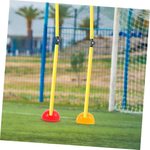 Vista 5 de BESPORTBLE 1 juego de bastones de agilidad de entrenamiento de fútbol, equipo de entrenamiento de fútbol para atletismo, regates y coordinación