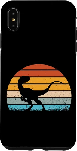 Vista 11 de Retro Sunset Jurassic Velociraptor Dinosaur Case for iPhone 17