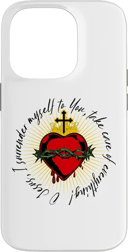 Vista 17 de Surrender Novena O Jesus Catholic Black Letter Case for iPhone 17