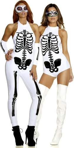Vista 4 de Forplay Disfraz de esqueleto sexy Pure Bones para mujer