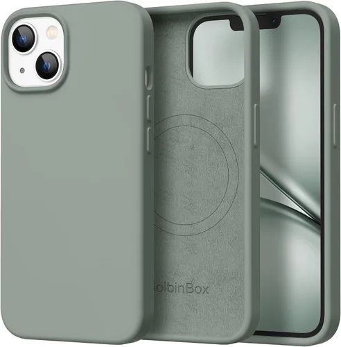 Vista 93 de GolbinBox Funda magnética para iPhone 17, compatible con MagSafe, cubierta de silicona integrada para control de cámara, funda de silicona líquida a
