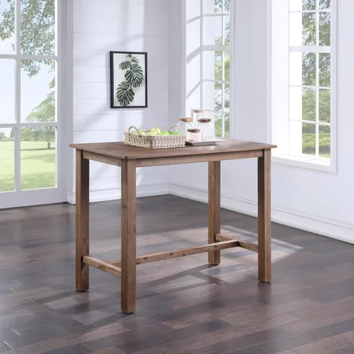 Vista 6 de Boraam Sonoma Pub Table - Cepillo de alambre de madera de granero