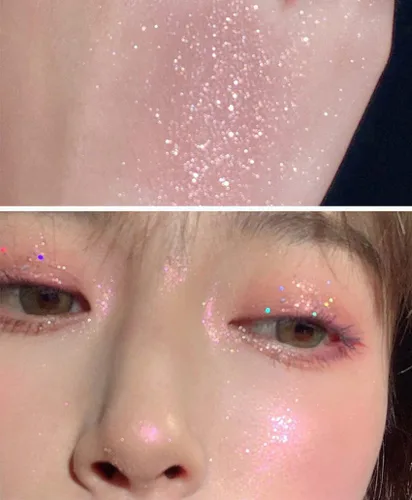 Vista 2 de Kayswang Paleta de sombra de ojos con purpurina de 9 colores, paleta de maquillaje mate de alto pigmento color crema paleta de textura en otoño e