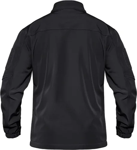 Vista 4 de TACVASEN Chaquetas tácticas para hombre, resistente al agua, softshell con forro polar, abrigo de entrenamiento para senderismo