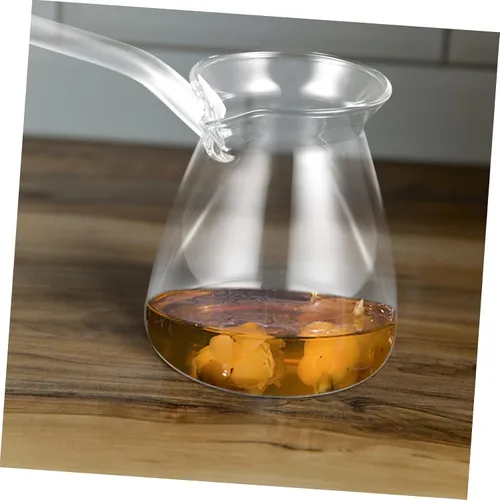 Vista 9 de Healeved Tetera de cristal elegante de la resistencia al calor del pote 15.2 fl oz de café preparado a mano para el hogar