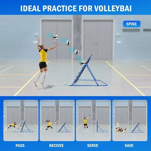 Vista 7 de Soccer Baseball Rebounder Net, Soccer Goal Net, Volleyball Softball Rebound Pitchback Net Quick-Switch Angle Training for Control, Passing Practice
