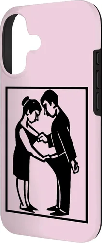 Vista 2 de Camiseta divertida para adultos, imagen de hombre y mujer, funda para iPhone 17
