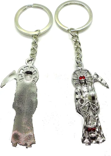 Vista 6 de Llavero de la Santa Muerte / Llavero de Santa Muerte (2), plateado