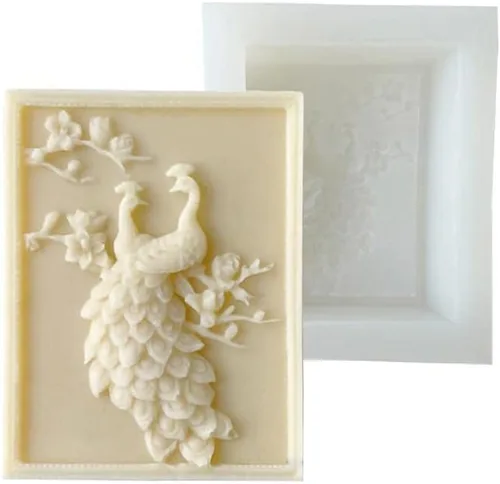Vista 6 de Molde de silicona para velas, molde de jabón, herramienta de decoración de tartas, molde de resina para cera de jabón, yeso, manualidades, diseño