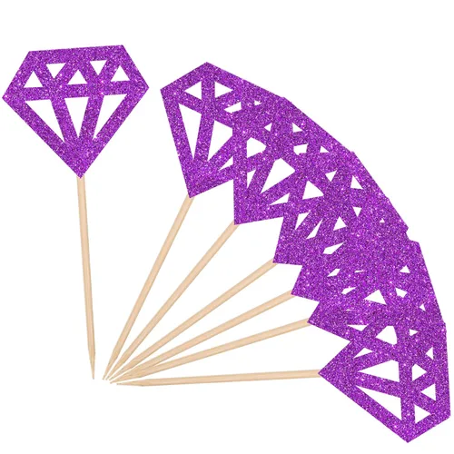 Vista 12 de 24 piezas de decoración para cupcakes con anillo de corazón, para despedida de soltera, bodas, compromisos, despedidas de soltera, suministros