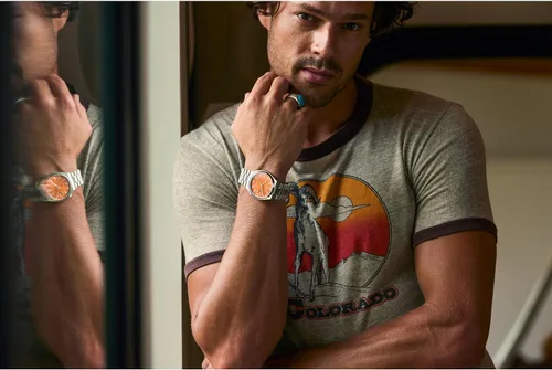 Vista 6 de Citizen Tsuyosa - Reloj deportivo automático de lujo para hombre Esfera naranja