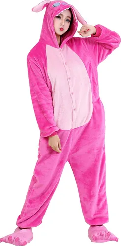 Vista 3 de SPPOTIM Pijama unisex para adultos, de franela, para cosplay, de animal, para niños, disfraz de Navidad, ropa de dormir para el hogar