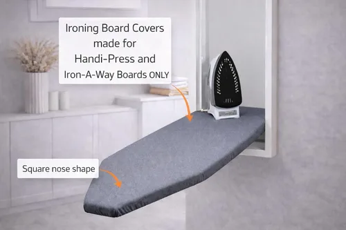 Vista 5 de TIVIT - Funda para tabla de planchar para tablas de planchar Handi-Press Iron-A-Way para montar en la pared, correas ajustables de 42 a 46 pulgadas