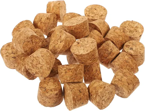 Vista 10 de Zerodeko Tapones de corcho, 30 tapones de corcho, corchos de madera suave natural, corcho cónico, tapón de sellado de botella de cerveza para vino