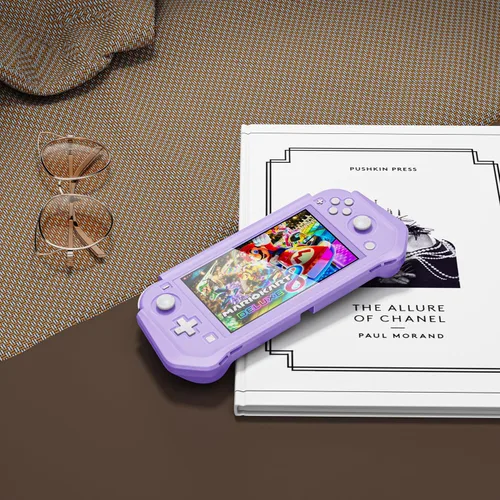 Vista 5 de iNOTOGG Funda protectora de pantalla compatible con Nintendo Switch Lite con agarre de mano, funda protectora desmontable con diseño a prueba