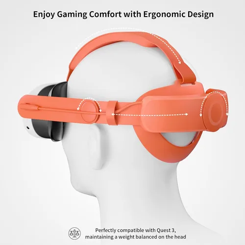 Vista 5 de ANNAPRO Battery Head Strap for OculusMeta Quest 3, Elite Strap with 6500mAh Battery for Quest 3 Accessories, Enhance Comfort and Extend Playtime