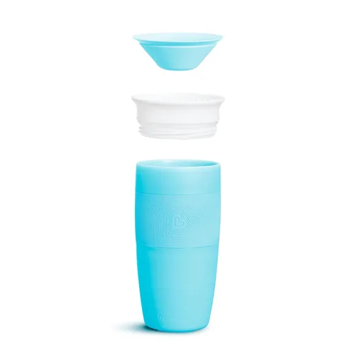 Vista 3 de Munchkin® Miracle® 360 - Vaso para beber para niños pequeños, a prueba de derrames, 14 onzas, azul