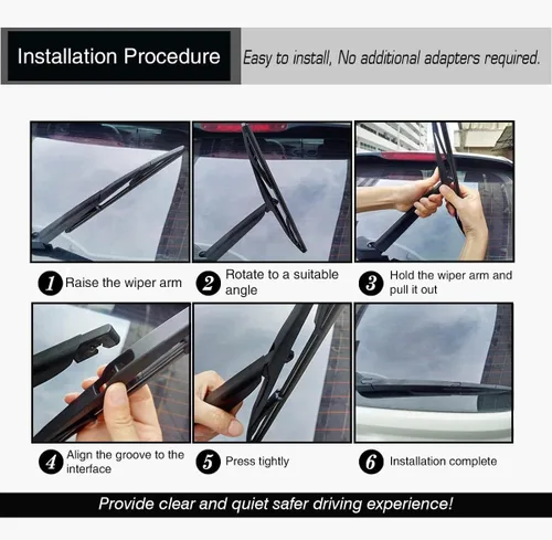 Vista 5 de Repuesto para limpiaparabrisas silencioso Mazda CX-5 2013-2016 – Juego de limpiaparabrisas delantero y trasero FIOSLPINS (paquete de 3) de 24