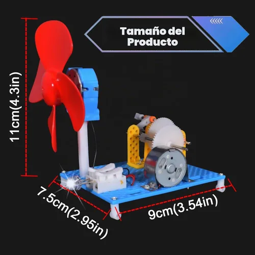 Vista 2 de EUDAX DIY Dynamo Lantern Juguete educativo STEM de construcción, generador de energía de manivela, kit de ciencia de generadores, kits