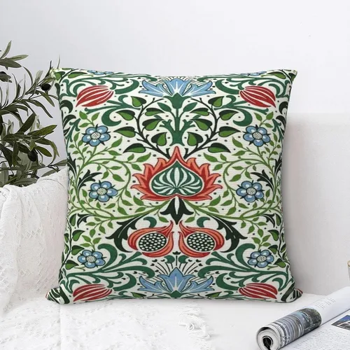 Vista 11 de William Peacock Exhibition Poster 22 fundas de almohada Morris de 18 x 18 pulgadas, almohada estética para dormitorio, funda de almohada decorativa