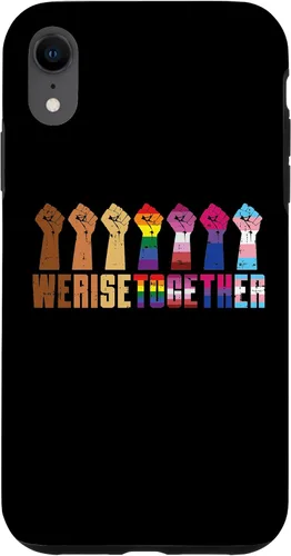 Vista 25 de We Rise Together Black LGBT Raised Fist Pride Equality Gift Case for iPhone 17