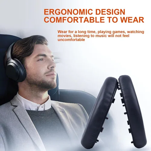 Vista 5 de WH1000XM4 - Juego de almohadillas de espuma viscoelástica compatible con auriculares Sony WH-1000XM4 (negro)