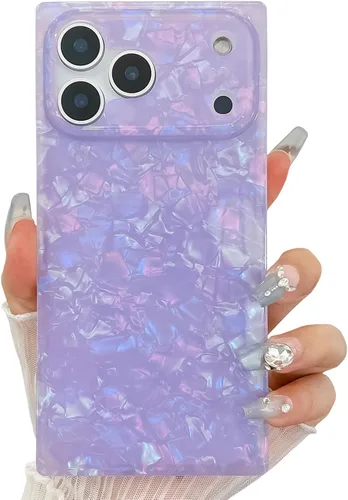 Vista 27 de Elegante funda con patrón de perlas compatible con iPhone, de borde rectangular, delgada, suave, de silicona de poliuretano termoplástico (TPU)