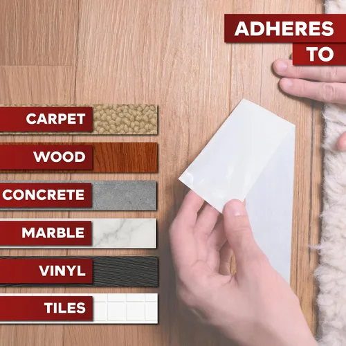 Vista 7 de XFasten Cinta de alfombra de doble cara - Cinta adhesiva resistente de 2” x 5 yardas, Cinta adhesiva de 1” de núcleo para alfombras de área sobre