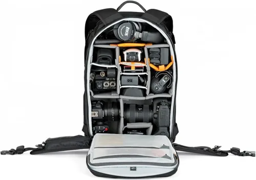 Vista 6 de Lowepro ProTactic BP 450 AW 2 Pro 25L Cómoda mochila modular de telas recicladas y teñidas en solución con bolsillo CradleFit, cubierta para todo
