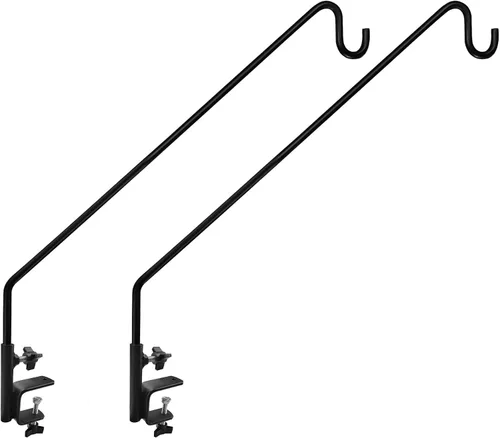 Vista 12 de MIXXIDEA Kit de montaje para colgar en riel de cubierta de valla de 11 pulgadas de largo, gancho decorativo resistente para comederos de pájaros
