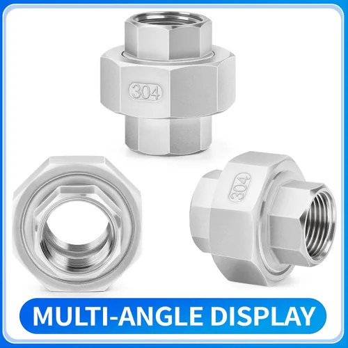 Vista 3 de ChillWaves Montaje de tubería de acero inoxidable 304, unión, adaptador de rosca hembra NPT de 2 "(1 PACK)