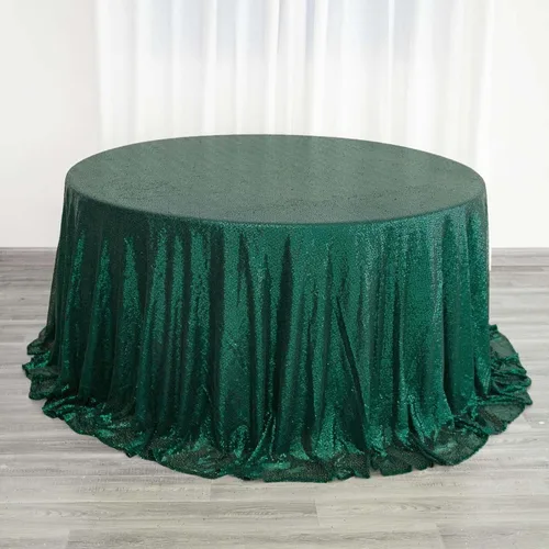 Vista 34 de Efavormart - Mantel redondo de lentejuelas brillantes de 120 pulgadas para banquetes de boda, fiesta, decoración del hogar