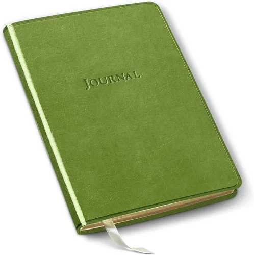 Vista 27 de Diario de cuero Gallery Leather - Elaborado en Maine, EE. UU. - Elegante cuaderno de escritura de cuero con 192 páginas rayadas - Un espacio