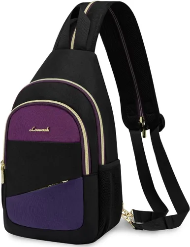 Vista 9 de LOVEVOOK - Mochila tipo bandolera para mujeres, convertible a bandolera cruzada, pequeño bolso para pañales, mochila resistente al agua
