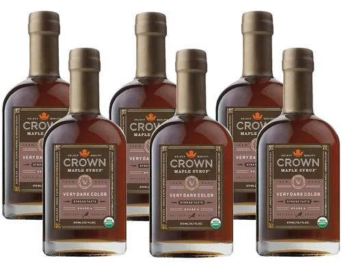 Vista 15 de Crown Maple Color ámbar, jarabe de arce orgánico de sabor rico, 12.7 onzas líquidas, adobos de sabor, cócteles, panqueques, calabaza y tocino