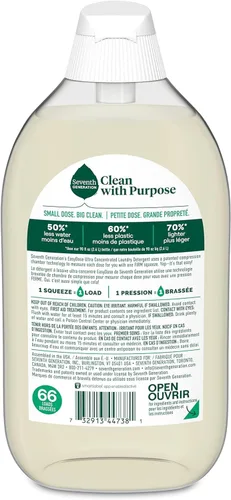 Vista 8 de Seventh Generation, EasyDose - Detergente de lavado ultra concentrado, aroma a lavanda fresca, 23 onzas (paquete de 3)