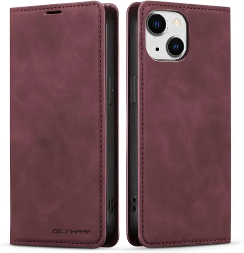 Vista 59 de QLTYPRI Funda tipo cartera para iPhone Air, 3 tarjeteros, color negro Funda de piel sintética de alta calidad, cierre magnético, soporte