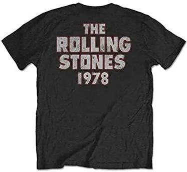 Vista 4 de Rolling Stones Men's Dragon '78 (Back Print) Slim Fit T-Shirt Black