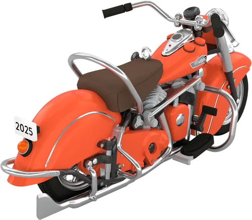 Vista 6 de Hallmark Keepsake Adorno de Navidad, 1953 Indian Chief Motocicleta, metal, regalos para coleccionistas de motocicletas