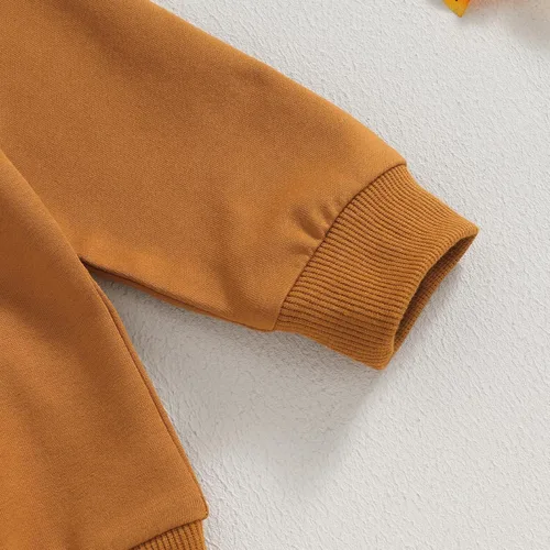 Vista 5 de Conjunto de ropa para bebé recién nacido, sudadera de manga larga y pantalones, para otoño e invierno, 2