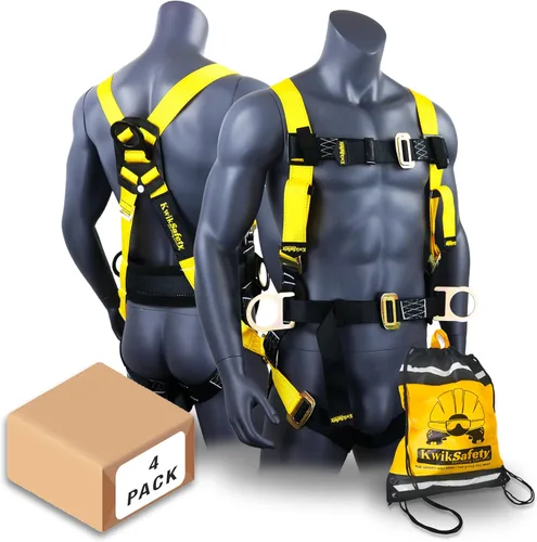 Vista 8 de KwikSafety - Charlotte, NC - HURRICANE Safety Harness [3 D-RINGS, BACK SUPPORT] ANSI Tested OSHA Compliant