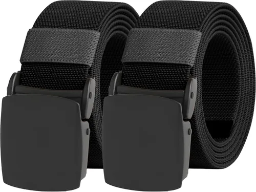 Vista 10 de UNGGJKB Men's Tactical Belt, Nylon Casual Elastic Belt, Work Belt That Can Be Cut And Adjusted
