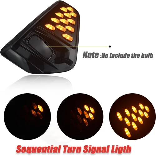 Vista 3 de Luz de Parachoques LED Frontal de Conmutación Blanca/Ámbar/Azul con Señal de Giro Secuencial y Luz de Marcha Diurna Compatible con Accesorios