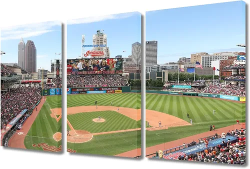 Vista 97 de TUMOVO Arte de pared en lienzo para estadio deportivo, arte de pared de campo Wrigley en Chicago, pinturas de Chicago, impresiones sobre lienzo