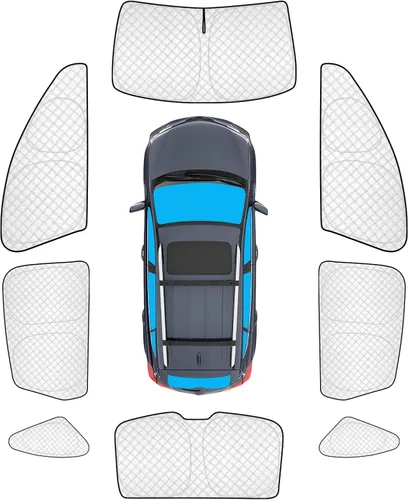 Vista 25 de KMF 6 piezas de parasoles gruesos para Mazda 3 Hatchback (No Sedán) 2014-2018 Accesorios, parasoles completos para parabrisas y ventanas de coche