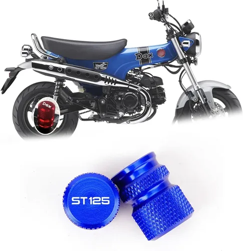 Vista 16 de Suitable for DAX125 ST125 dax125 st125 2026 2025 Motorcycle Modification Wheel and tire Valve caps (Black,ST125)