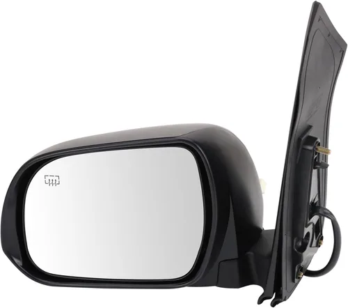 Vista 157 de TRQ Espejo plegable con calefacción eléctrica del lado del conductor con indicador de punto ciego pintura a juego negro liso compatible con Kia