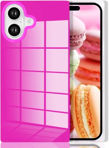 Vista 27 de Funda rectangular compatible con iPhone 15 Neon para mujer, diseño de lujo de fluorescencia brillante, flexible, suave, delgada, de gel de goma TPU